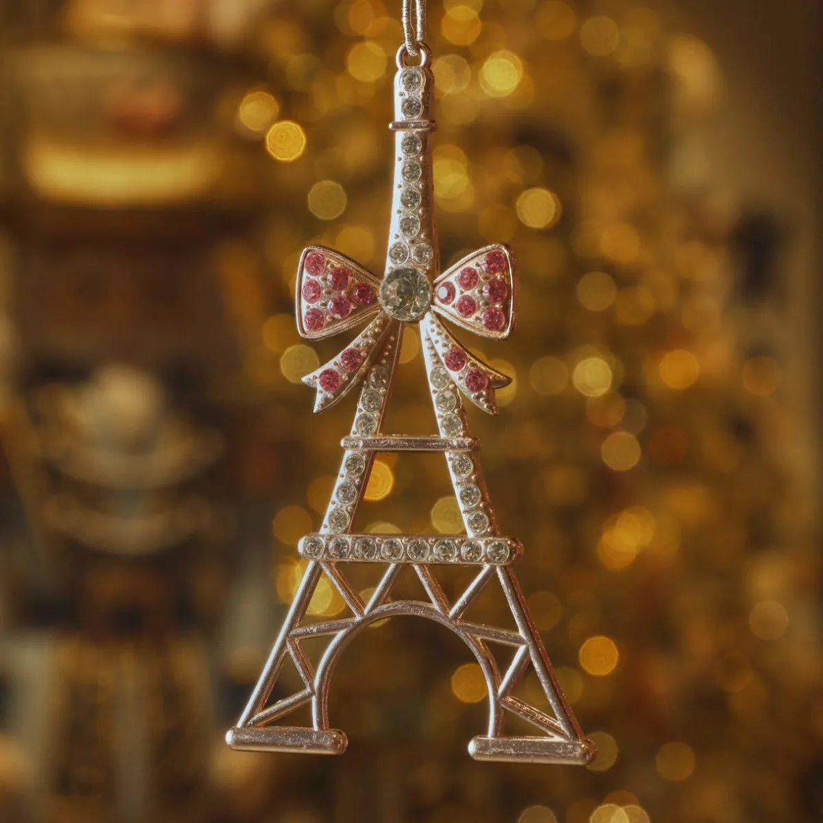 KAEMINGK Suspension de Noël en métal (H11 cm) Tour Eiffel strass dée Or Discount