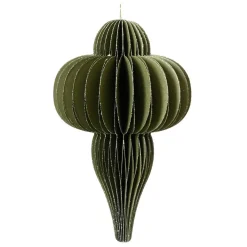 KAEMINGK Suspension de Noël en papier (H20 cm) fermeture Magnétique Vert romarin Sale