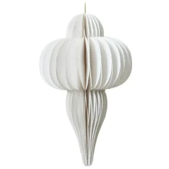 KAEMINGK Suspension de Noël en papier (H20 cm) fermeture Magnétique Blanc Best