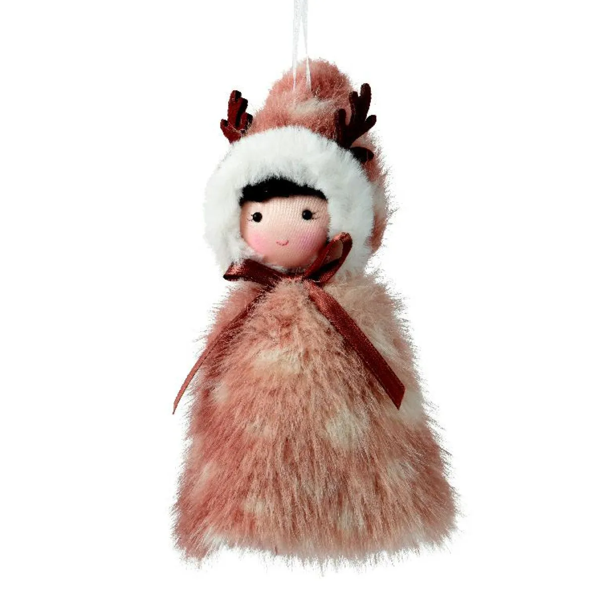 KAEMINGK Suspension de Noël en polyester (H15 cm) Esquimau en fourrure clair Marron Discount