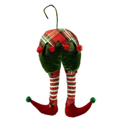 CHRISTMAS DREAM Suspension de Noël en tissu (H30 cm) Jambes de lutin farceur Multicolore Discount