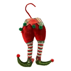 CHRISTMAS DREAM Suspension de Noël en tissu (H20 cm) Jambes de lutin farceur Multicolore Sale