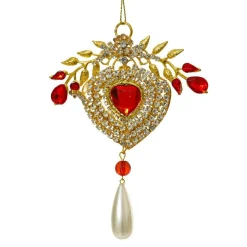 KAEMINGK Suspension de Noël (H12 cm) Bijou précieux Rouge New
