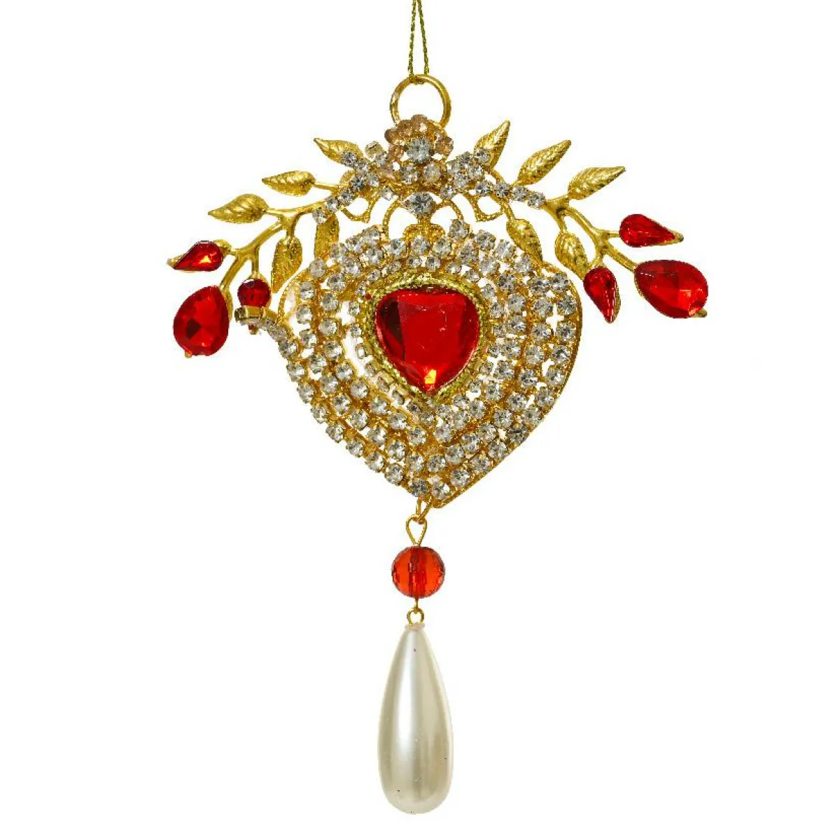 KAEMINGK Suspension de Noël (H12 cm) Bijou précieux Rouge New