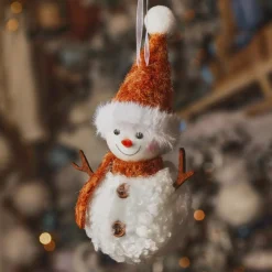 KAEMINGK Suspension de Noël (H13 cm) Bonhomme de neige Glacy Camel Online