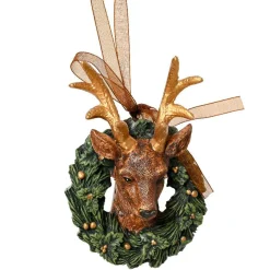 KAEMINGK Suspension de Noël (H10 cm) Cerf Royal Doré Marron Clearance
