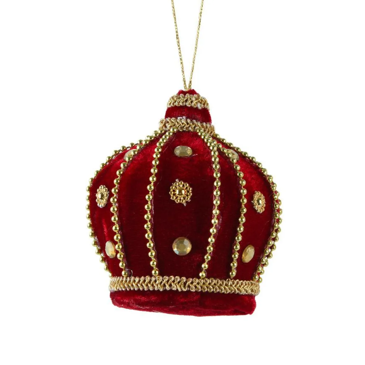 KAEMINGK Suspension de Noël (H10 cm) Couronne velours Rouge New