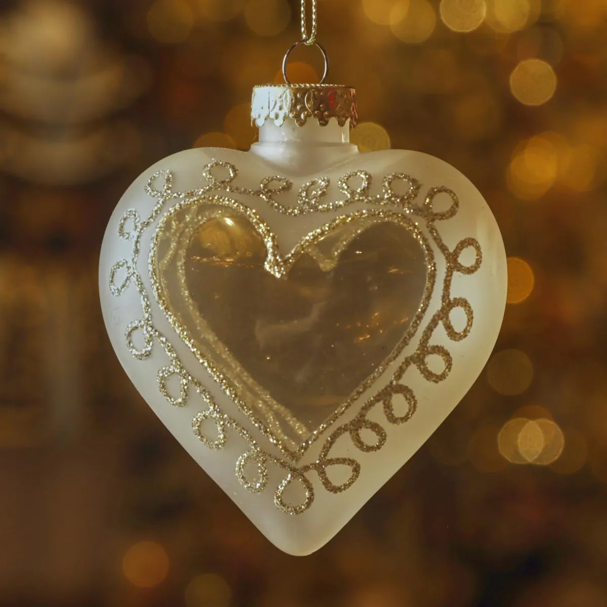 KAEMINGK Suspension de Noël (H10 cm) Coeur enchanteur Transparent Best