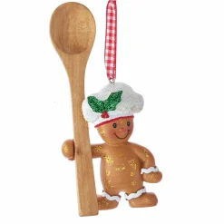 CHRISTMAS INSPIRATIONS Suspension de Noël (H8 cm) Cuillère Marron Clearance