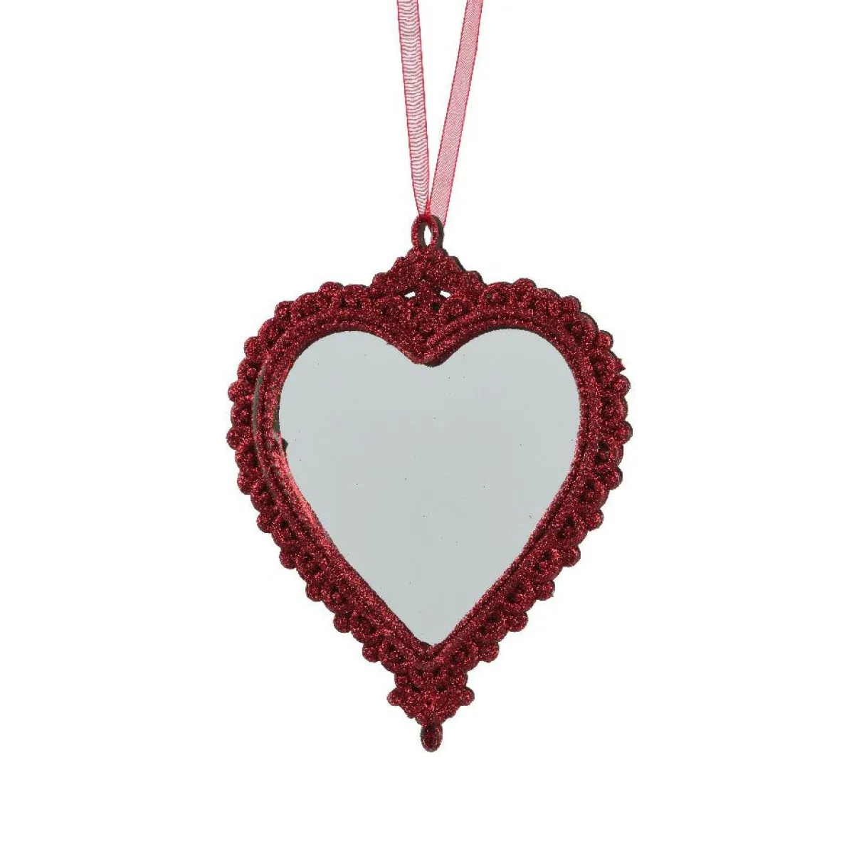 KAEMINGK Suspension de Noël (H14 cm) Cœur bohème Rouge New
