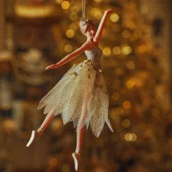 KAEMINGK Suspension de Noël (H16 cm) Fée danseuse Or