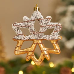 KAEMINGK Suspension de Noël H13 cm) Flocon gourmand Chocolat Marron