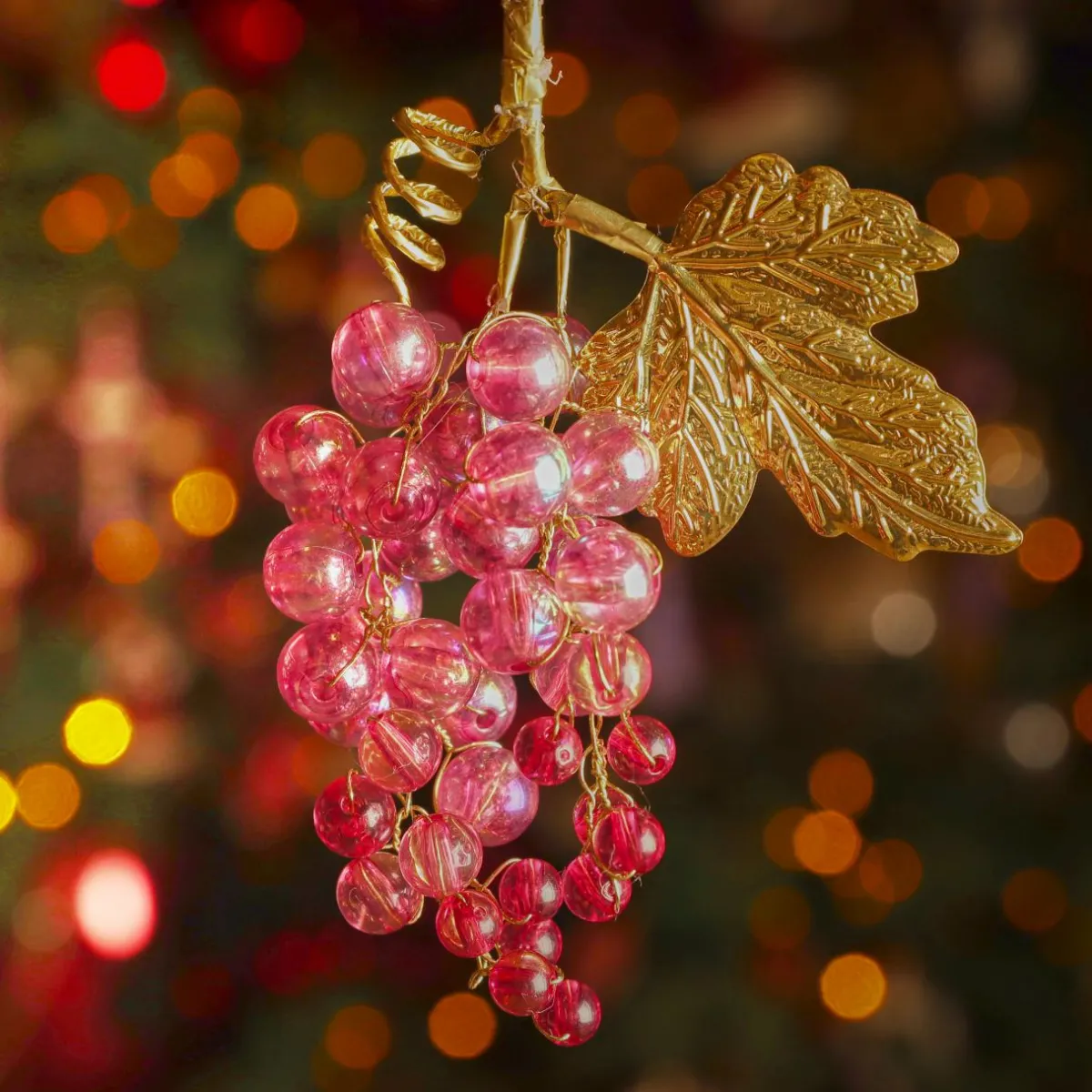 KAEMINGK Suspension de Noël (H11 cm) Grappe givré Figue et or Violet Discount
