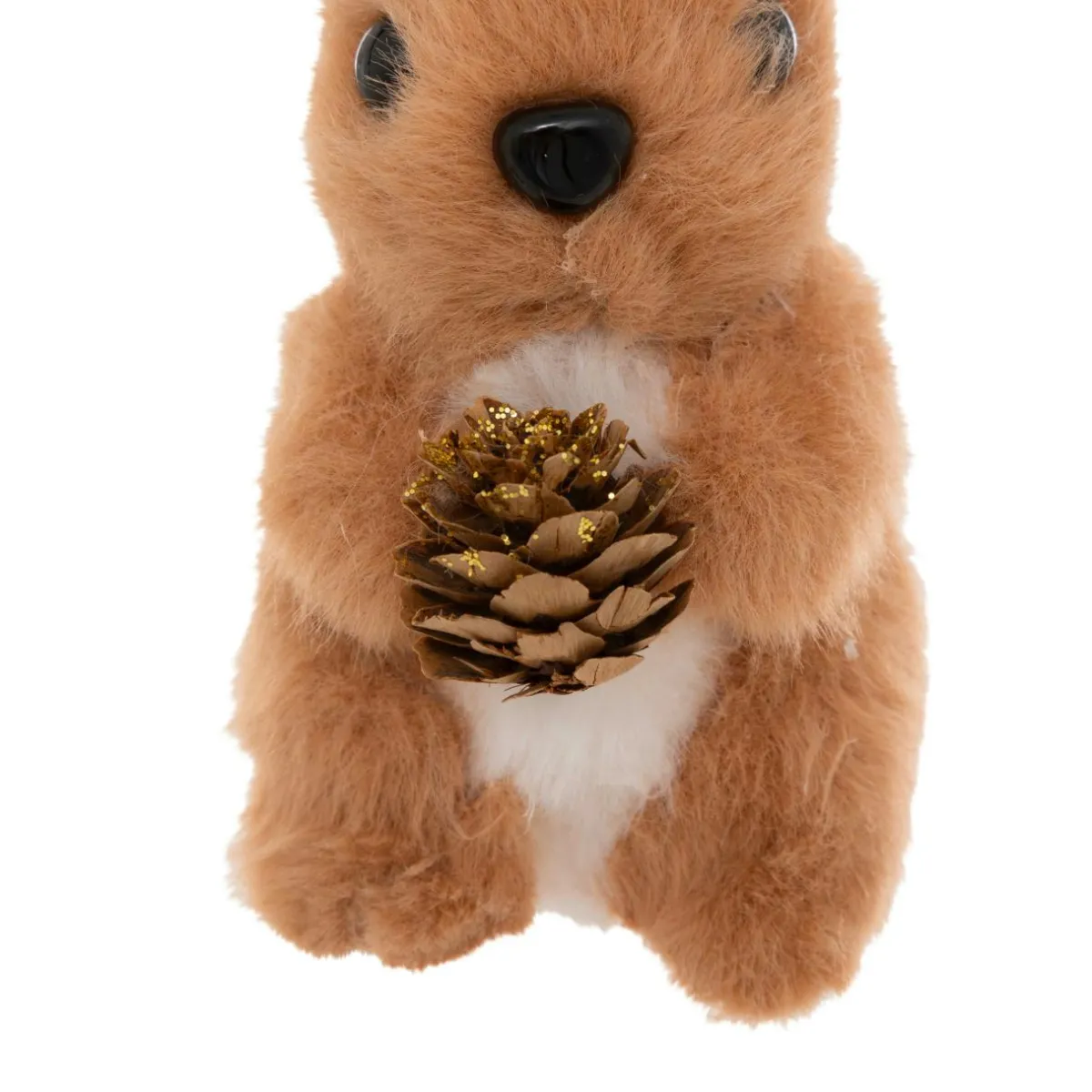 JJA Suspension de Noël (H12 cm) Lapin et pomme de pin Caramel