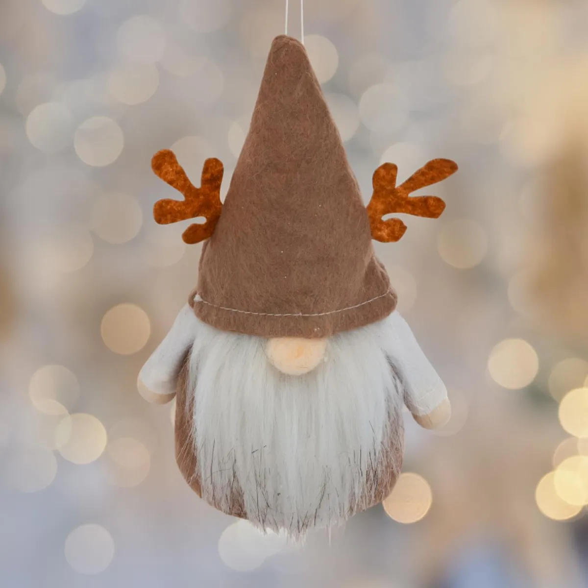 JJA Suspension de Noël (H16 cm) Lutin petit renne Marron clair