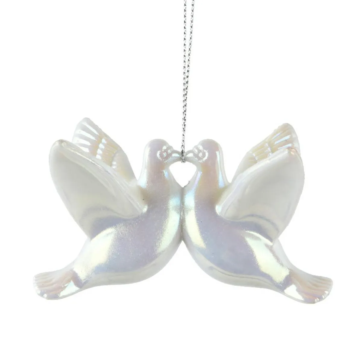 KAEMINGK Suspension de Noël (H6 cm) Oiseau des neiges nacré Blanc Best