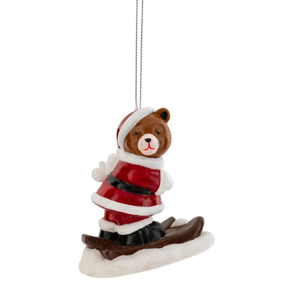 JJA Suspension de Noël (H9 cm) Ourson skieur en folie Multicolore Sale