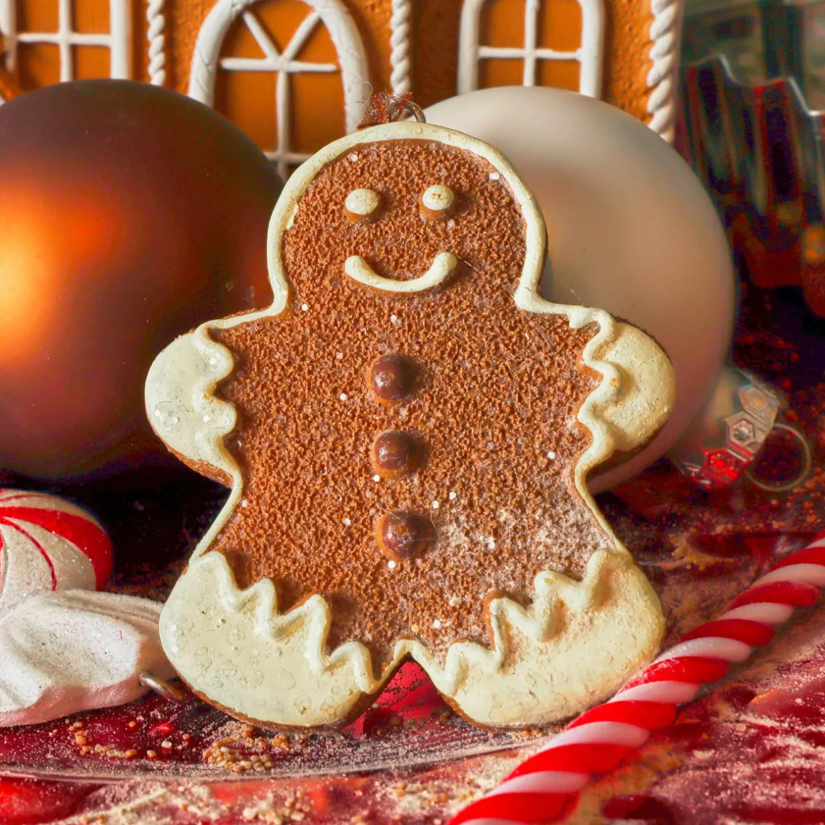 KAEMINGK Suspension de Noël (H7 cm) Pain d'épice Adrien Chocolat Marron Clearance