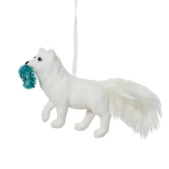 KAEMINGK Suspension de Noël (H7 cm) Renard malin Blanc Discount