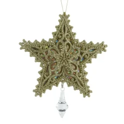 KAEMINGK Suspension de Noël (H13 cm) Étoile de Rêve Dé pailleté Or Discount