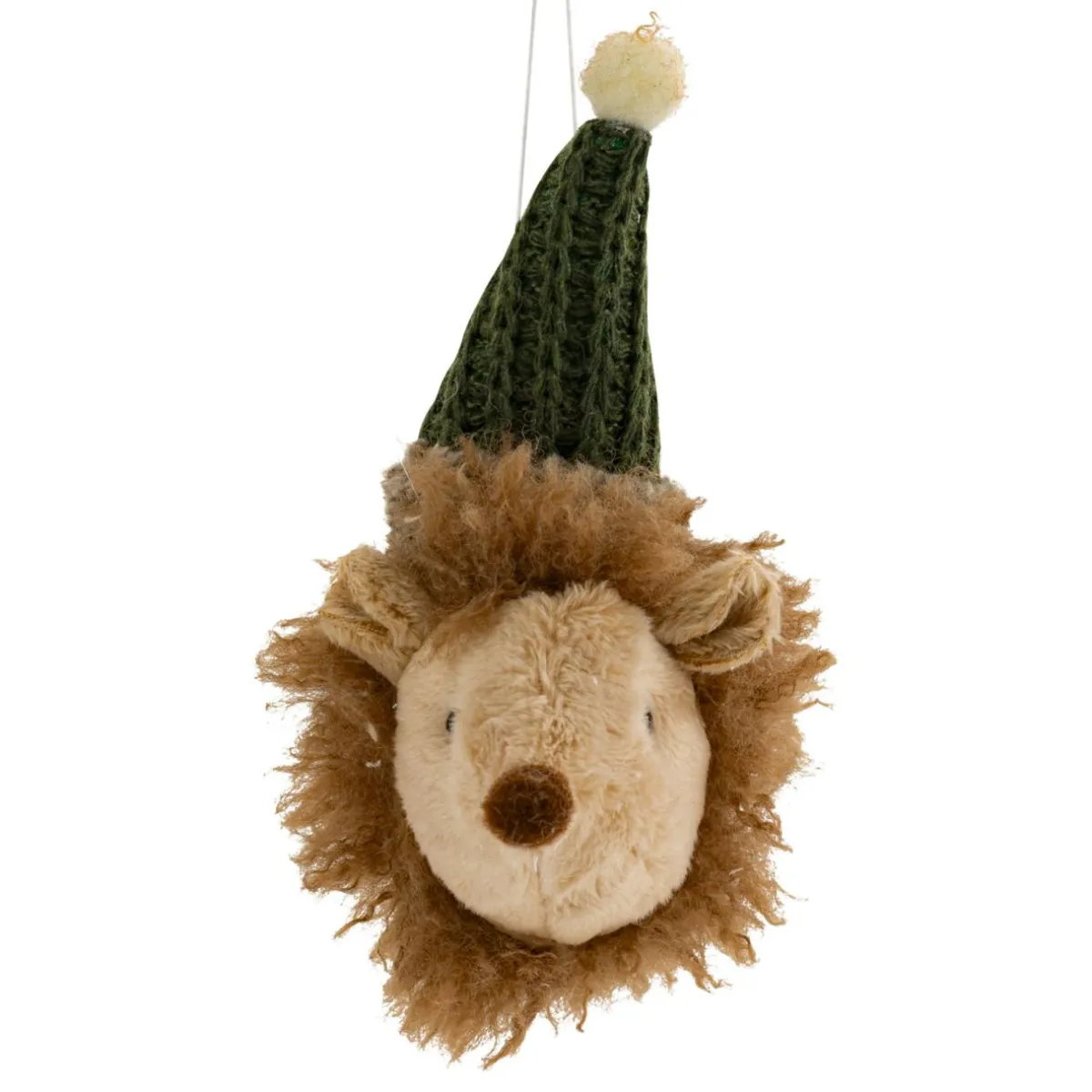 JJA Suspension de Noël (H15 cm) Tête de Hérisson Marron clair New