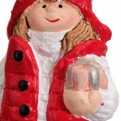 KAEMINGK Suspension de Noël terre cuite (H8 cm) Chérubine Rouge Outlet