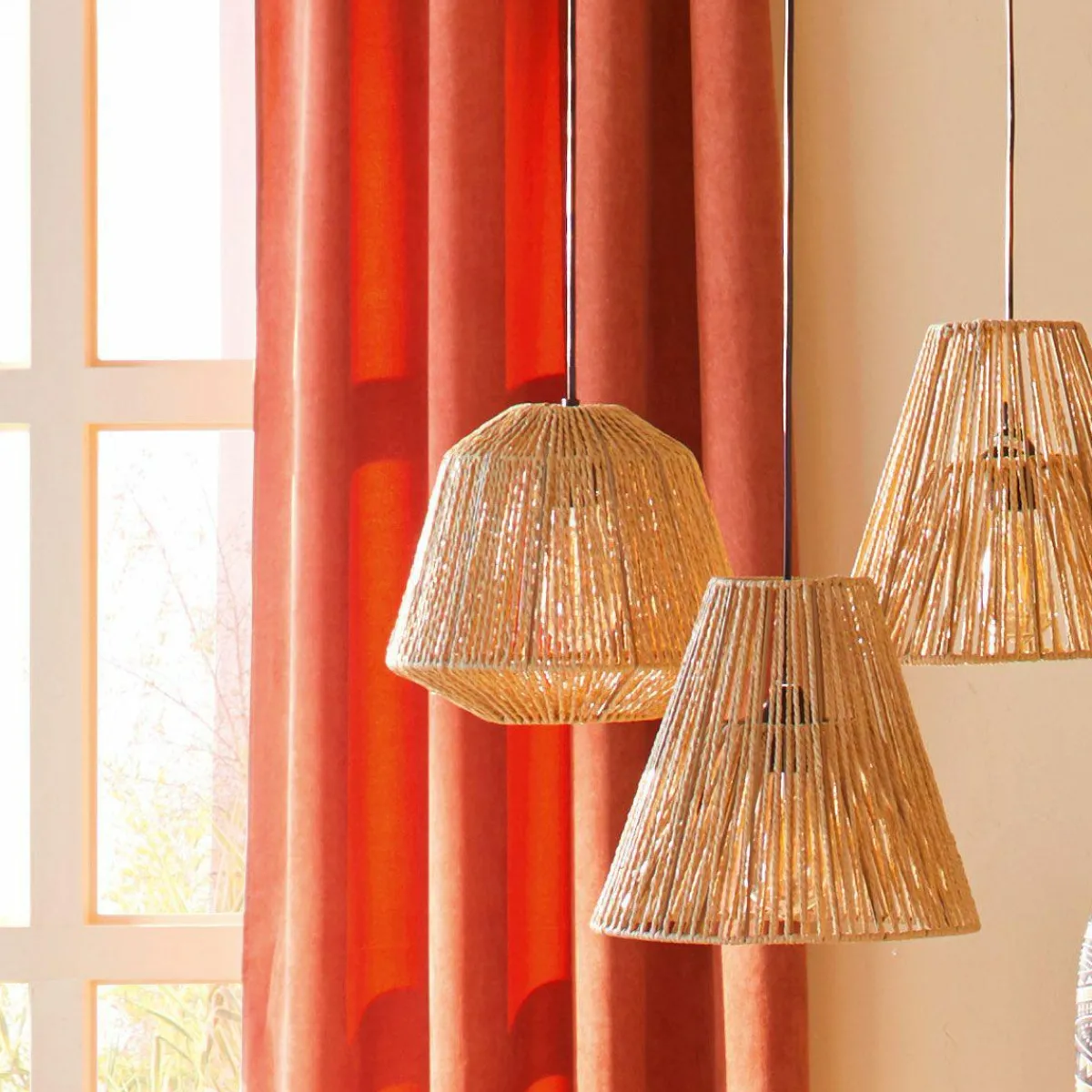 ATMOSPHERA Suspension en corde (D29 cm) Ethnik Naturel Online