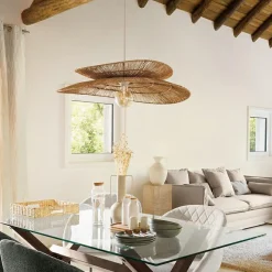 Atmosphera, cru017dateur d'intu017drieur Suspension luminaire jute (69,5 cm) Alara Naturel Best