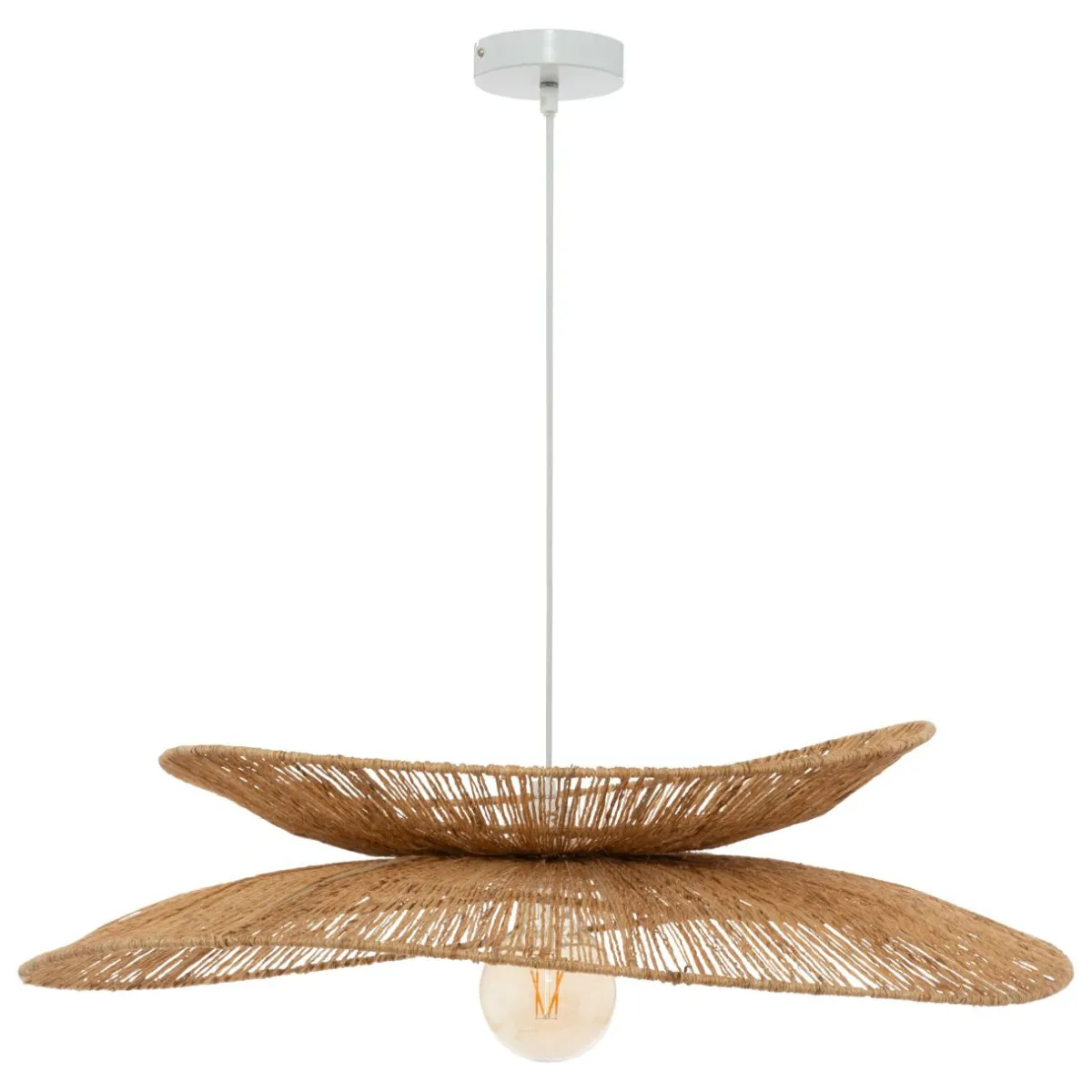 Atmosphera, cru017dateur d'intu017drieur Suspension luminaire jute (69,5 cm) Alara Naturel Best