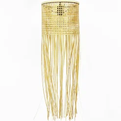 EMINZA Suspension lumineuse à franges en bambou (H85 cm) Maoki Naturel Discount
