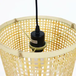 EMINZA Suspension lumineuse à franges en bambou (H85 cm) Maoki Naturel Discount