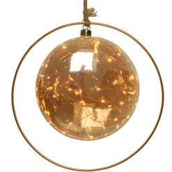 KAEMINGK Suspension lumineuse à piles 30 LED (D20 cm) Lune d’Hiver et blanc chaud Ambre Discount