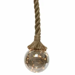 KAEMINGK Suspension lumineuse à piles 30 LED (D14 cm) Boule de Noël ambrée Blanc chaud Ambre Outlet