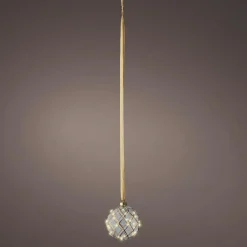 KAEMINGK Suspension lumineuse à piles 30 LED (D14 cm) Vintage et blanc chaud Or