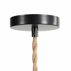 OSTARIA Suspension lumineuse chanvre (H90 cm) Corde Naturel et Noir Clearance