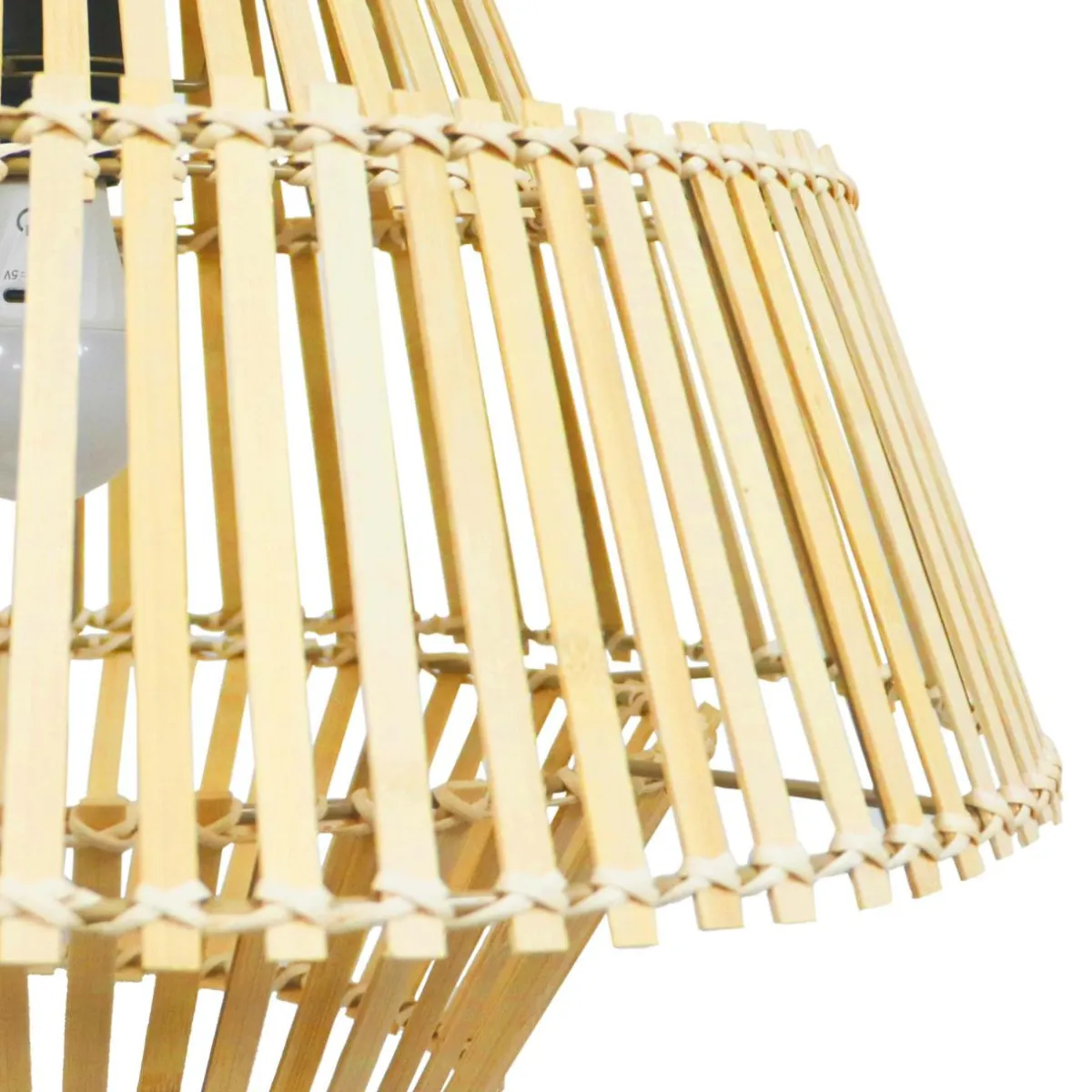 EMINZA Suspension lumineuse design en bambou (D50 cm) Cabrera Naturel New