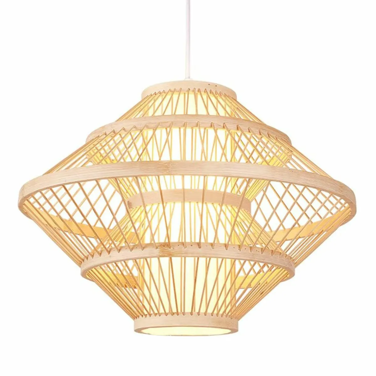 EMINZA Suspension lumineuse design en bambou (D50 cm) Marbella Naturel Clearance
