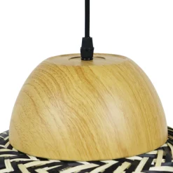 EMINZA Suspension lumineuse en bambou (D40 cm) Elda et naturel Noir Online