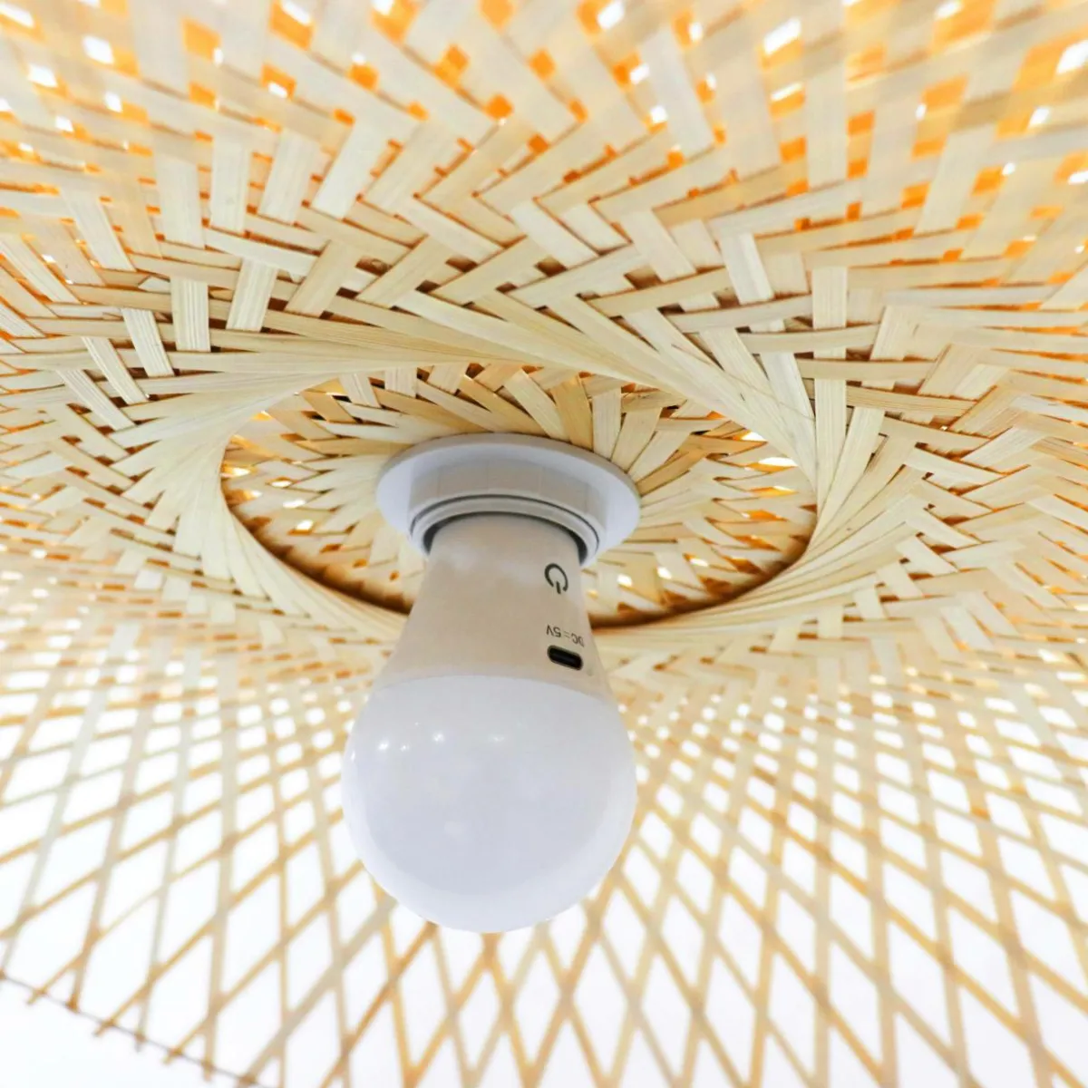 EMINZA Suspension lumineuse en bambou (D75 cm) Mérida Naturel Online