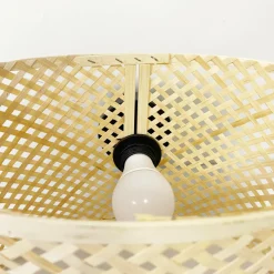 EMINZA Suspension lumineuse en bambou (D40 cm) Estepona Noir et Naturel Hot