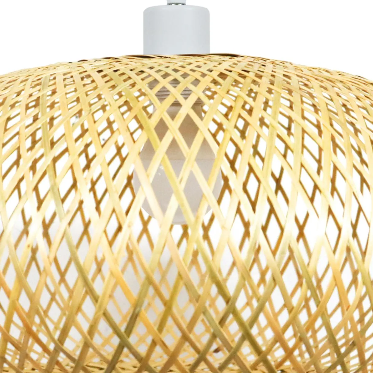 EMINZA Suspension lumineuse en bambou (D46 cm) Rotana Naturel New
