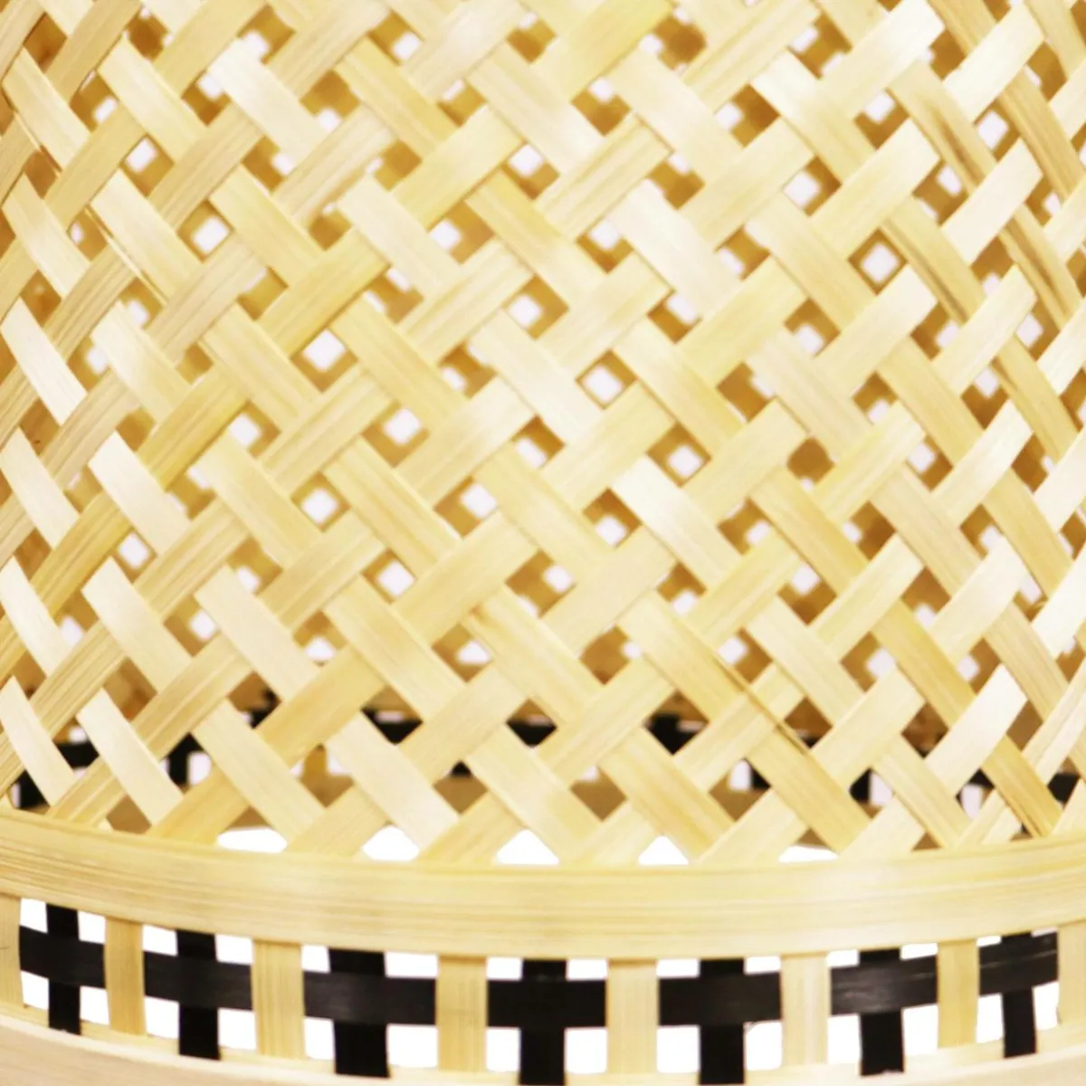 EMINZA Suspension lumineuse en bambou (H30 cm) Estepona Noir et Naturel Sale
