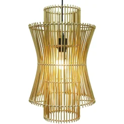 EMINZA Suspension lumineuse en bambou (H52 cm) Morok Naturel New