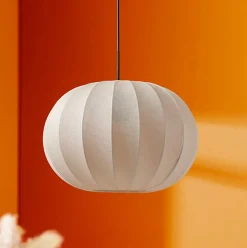 OSTARIA Suspension lumineuse en coton (D32 cm) Intensa Beige Hot