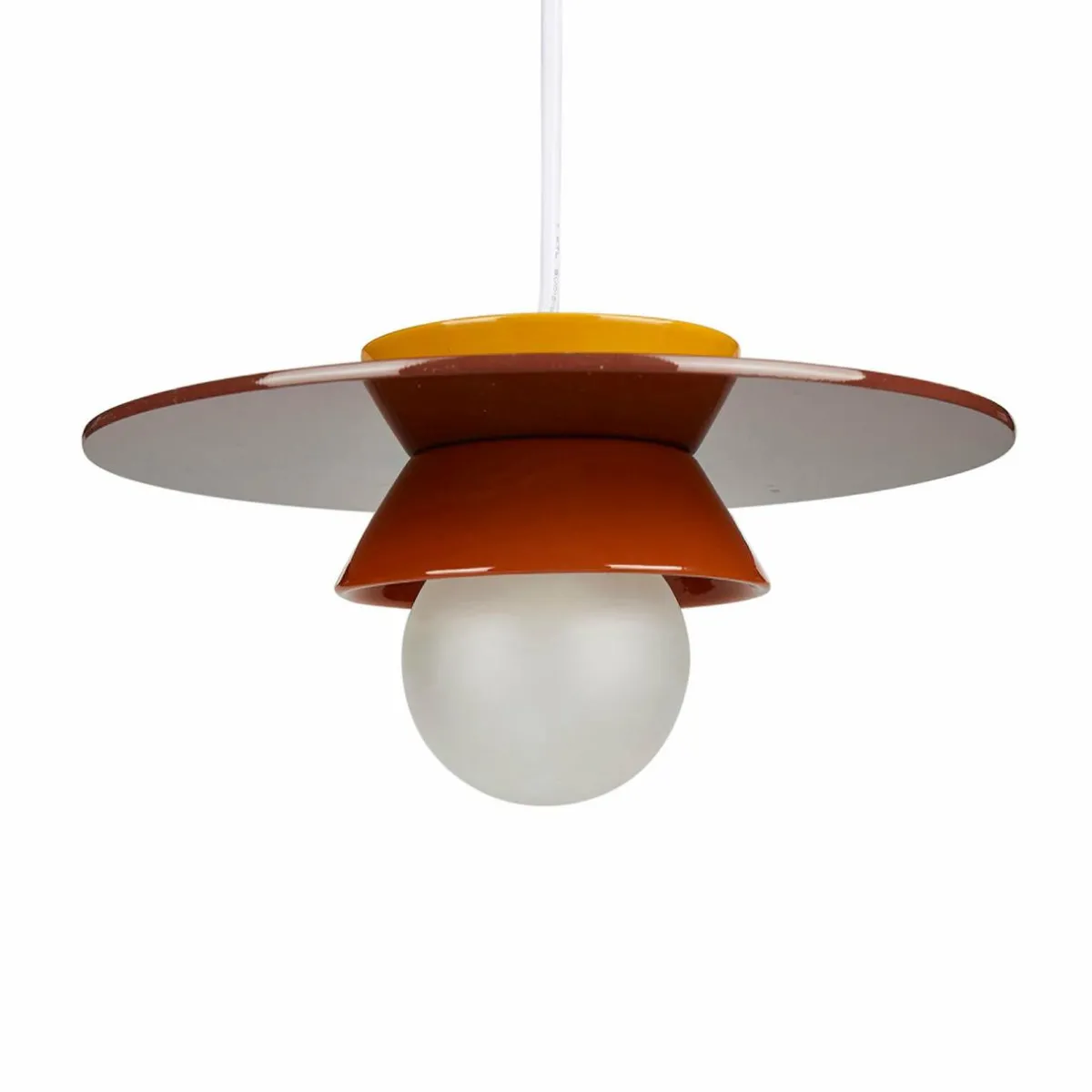 OSTARIA Suspension lumineuse en céramique (D26 cm) Bagliore Orange Hot