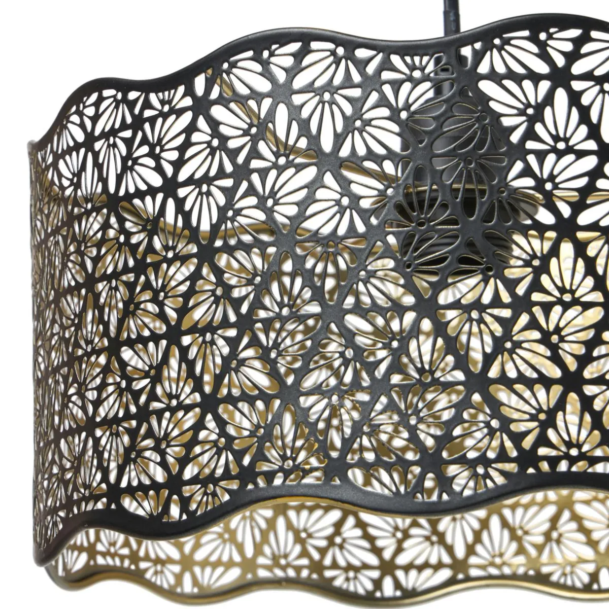 OSTARIA Suspension lumineuse en métal (D30 cm) Farah e Noir Clearance