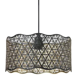 OSTARIA Suspension lumineuse en métal (D30 cm) Farah e Noir Clearance