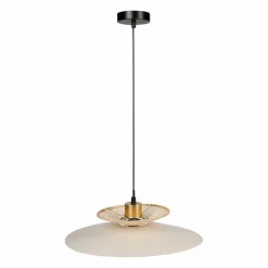 OSTARIA Suspension lumineuse métal et bambou (D36 cm) Envertito Beige Best