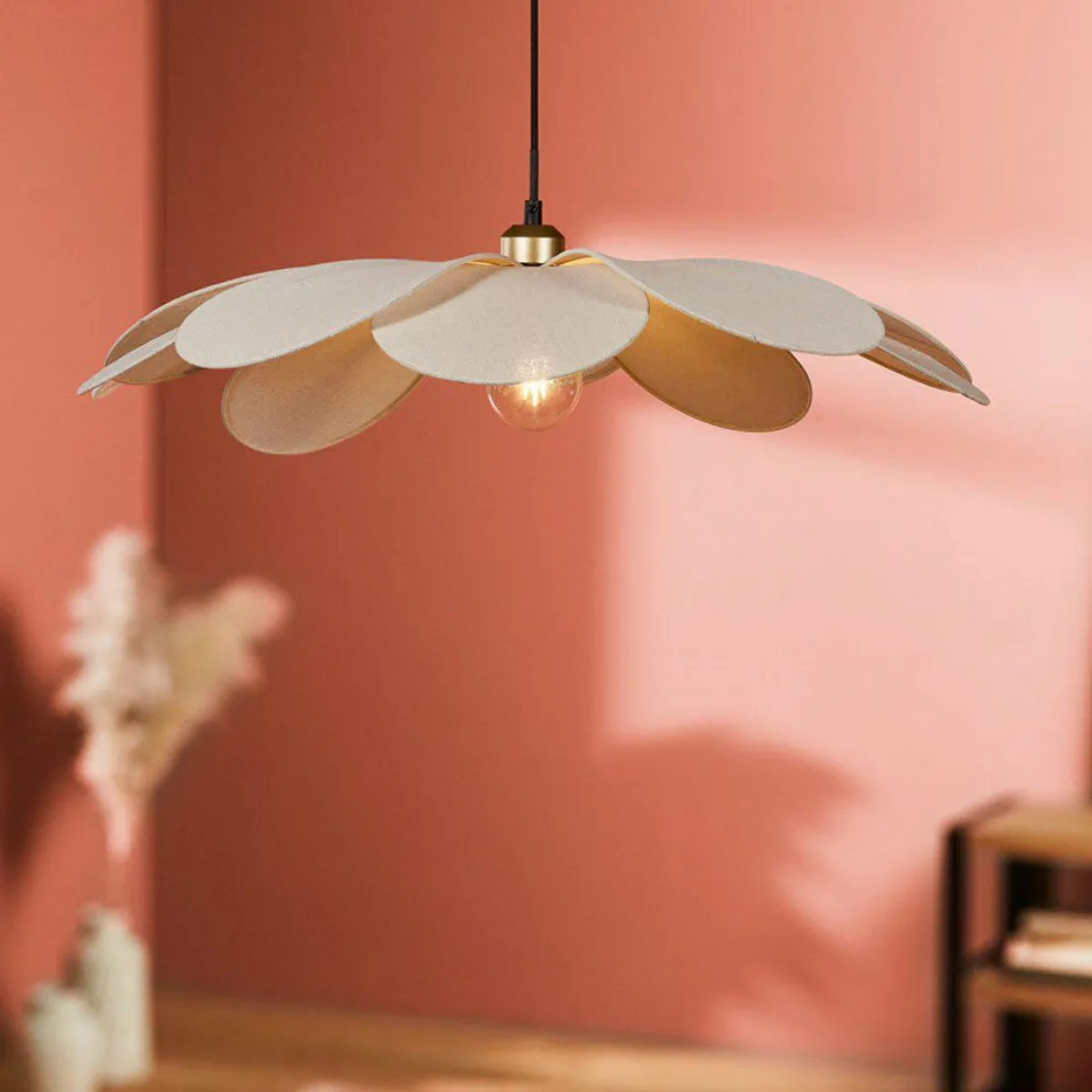 OSTARIA Suspension lumineuse pétal Lin (D60 cm) Horizonte Beige Best