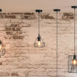 ATMOSPHERA Suspension métal (D25 cm) Diamant Noir Clearance